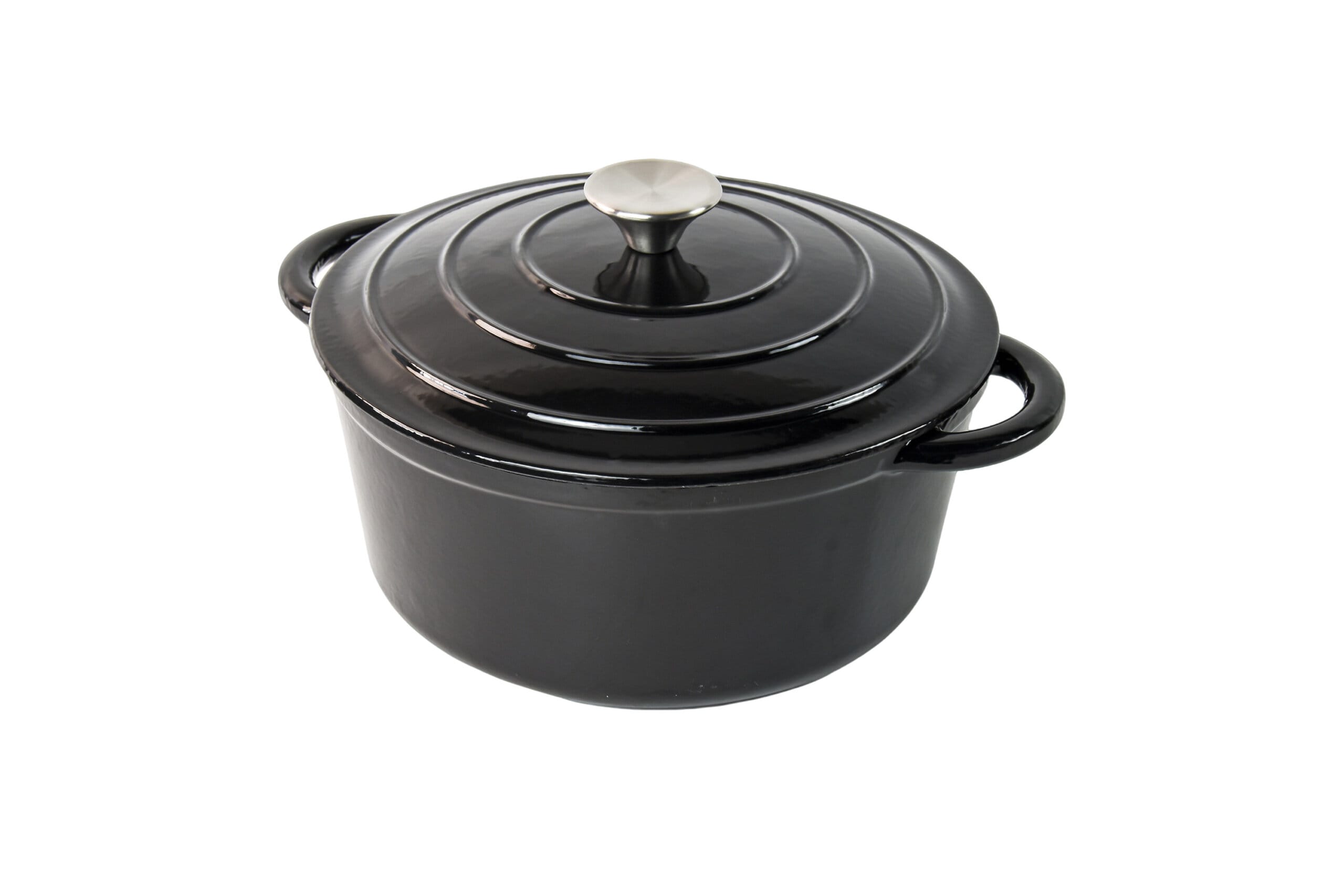 Oala fonta emailata 4 l negru exterior, negru mat interior CS