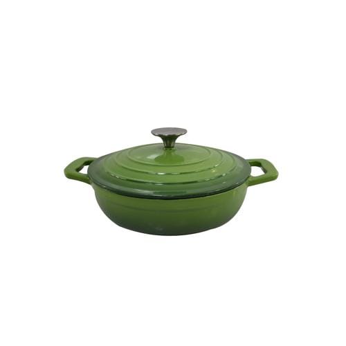 Cratita fonta emailata cu capac verde 1.8 l