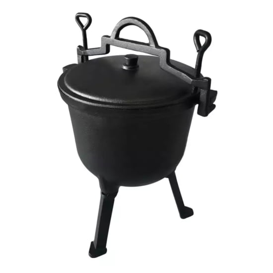 Ceaun din fonta natur cu picioare fixe 10 l