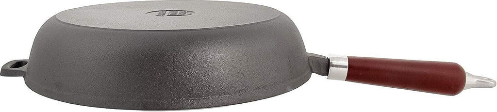 Tigaie de fonta 28 cm cu maner de lemn PJ