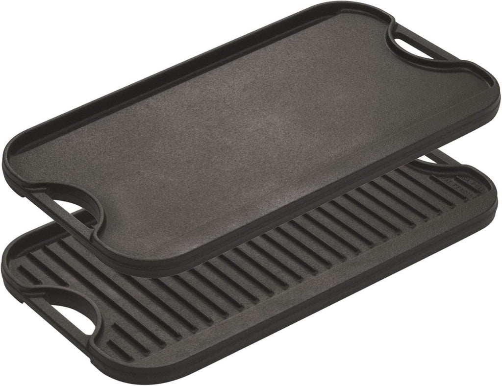 Pachet Outdoor Tavă Grill Reversibilă din Fontă 51cm + Hamac Camping Bicolor