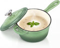Cratita cu maner 1.9 l Verde Pistachio fonta emailata