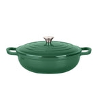 Set cratita si tigaie fonta emailata verde smarald