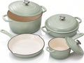 Set Sara 4 piese fonta emailata verde Salvie