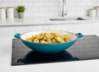 Set Duo Efonta Turcoaz wok si tava grill din fonta emailata