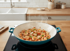 Set Duo Efonta Turcoaz wok si tava grill din fonta emailata