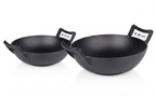 Set Premium doua Wok-uri din Fontă Pură 32 cm și 36 cm