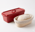 Set Panificație Forma paine Rosso și Coș Ratan Oval