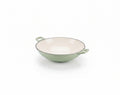 Wok din Fontă Emailată 31 cm verde pistachio