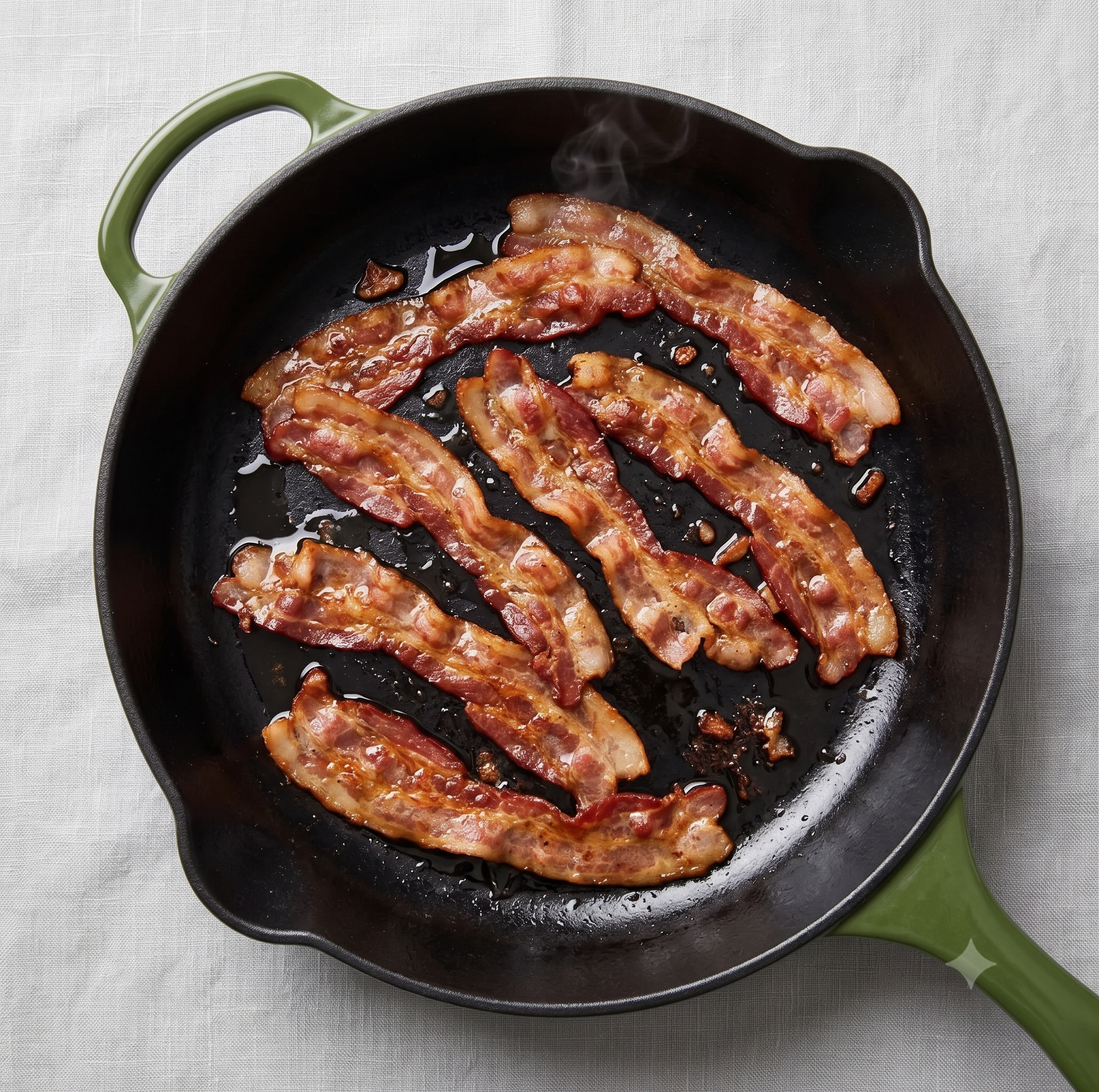 Tigaie din Fontă Emailată cu 2 Ciocuri de Scurgere, 27 cm – Verde
