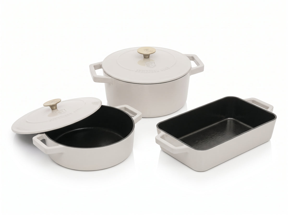 Set 3 produse de fonta emailata gama Monaco