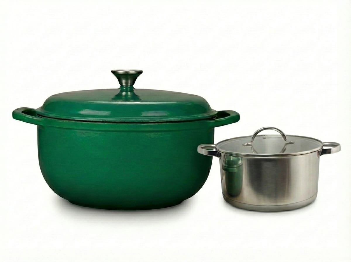 Oala fonta verde smarald 6 l + oala 4 l inox
