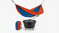 Set Camping Premium Ceaun Fontă 8L + Hamac Bicolor