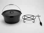 Ceaun fonta cu capac 8 litri + accesorii incluse HIT