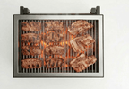 Gratar reglabil 60x45 cm din otel cu gratar de inox + cuva