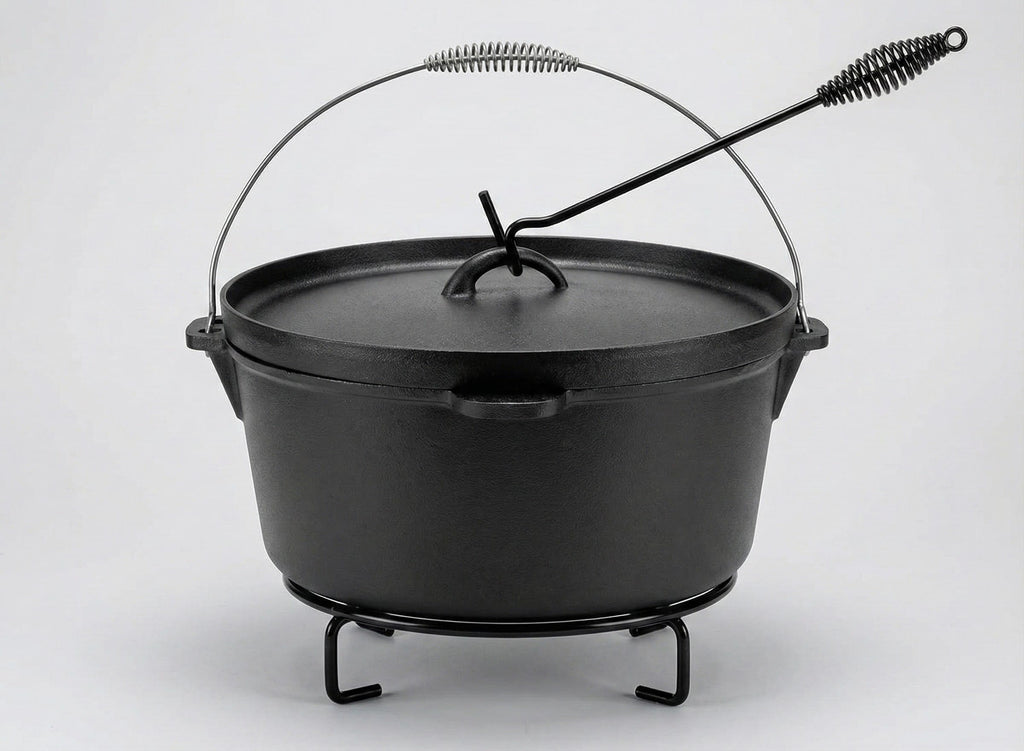 Ceaun fonta cu capac 8 litri + accesorii incluse HIT