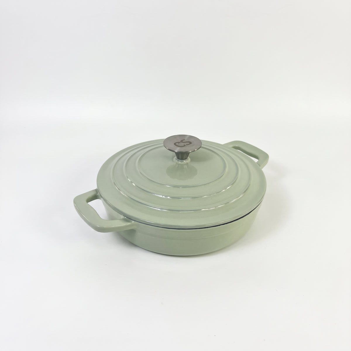 Cratita fonta emailata 22 cm verde pistachio