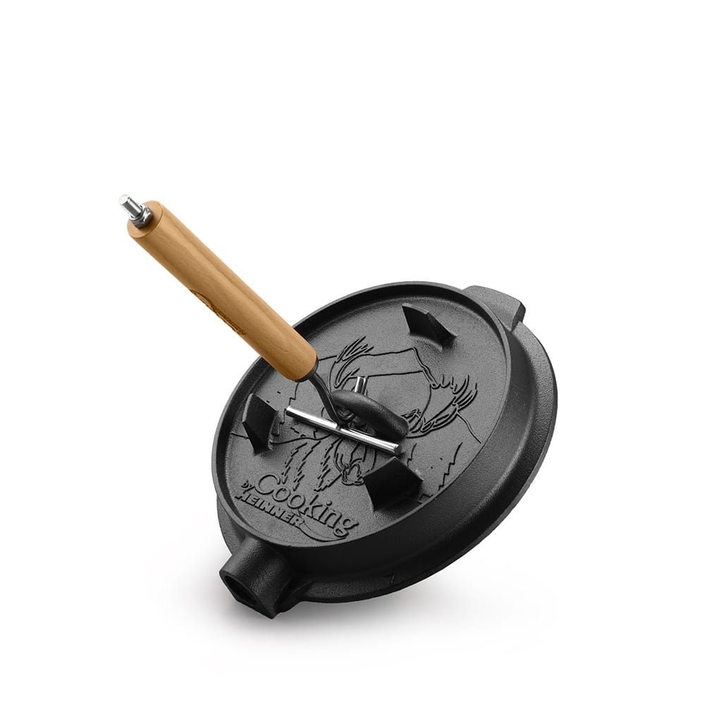 Ceaun din fonta natur cu capac grill 7 litri