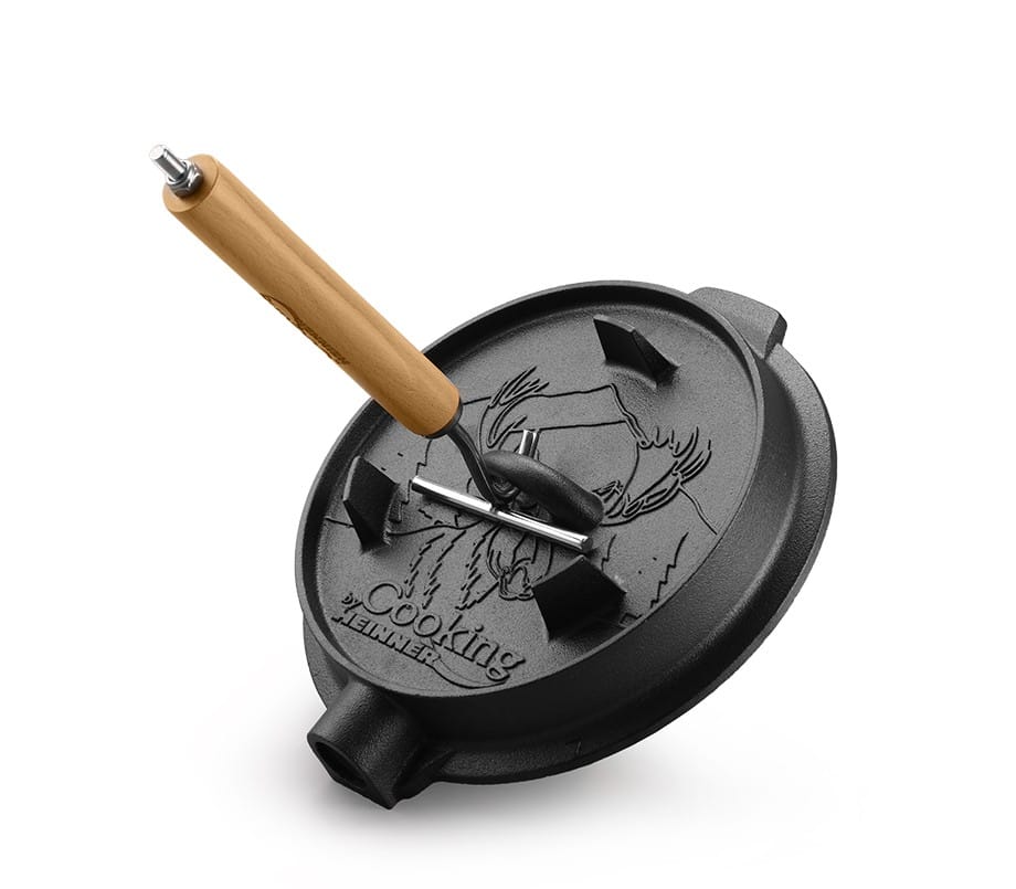 Ceaun din fonta natur cu capac grill 7 litri