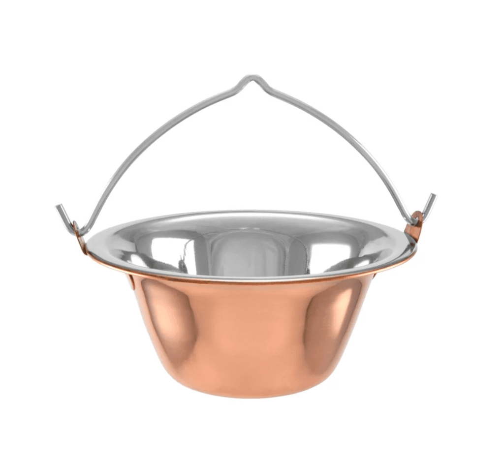 Set 5 ceaune de servit din inox si cupru 800ml
