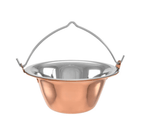 Set 5 ceaune de servit din inox si cupru 800ml