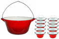 Set ceaun 10.8 l + 10 ceaune de servit