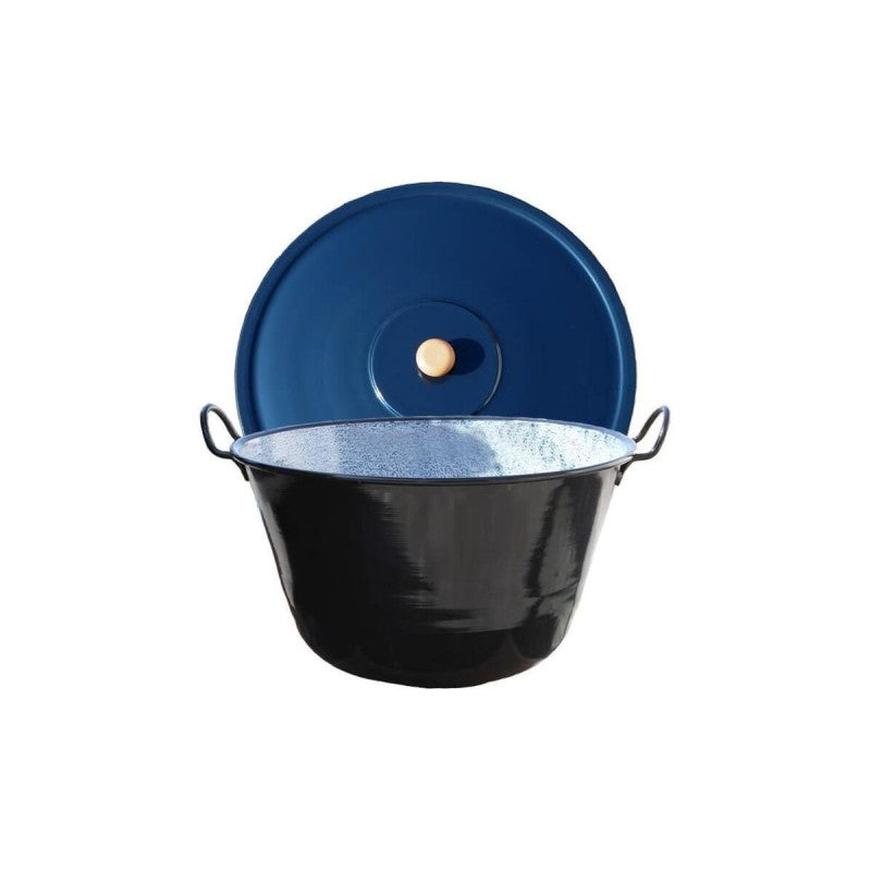 Cazan metal emailat 70 l + capac