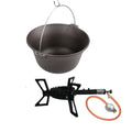Ceaun fonta 16 l + arzator gaz cu furtun