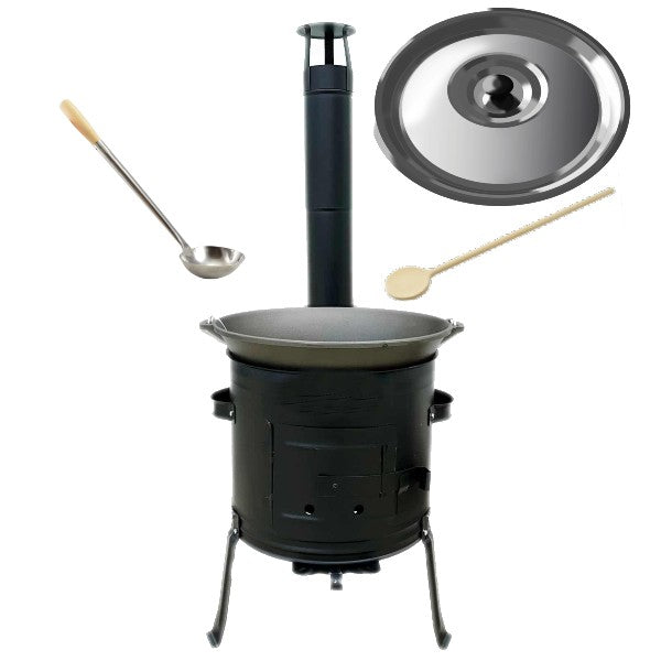 Soba cu ceaun de fonta natur 16 l