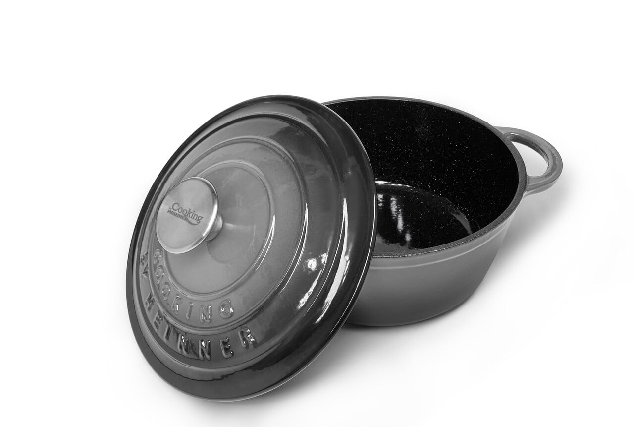 Set gray de produse din fonta emailata