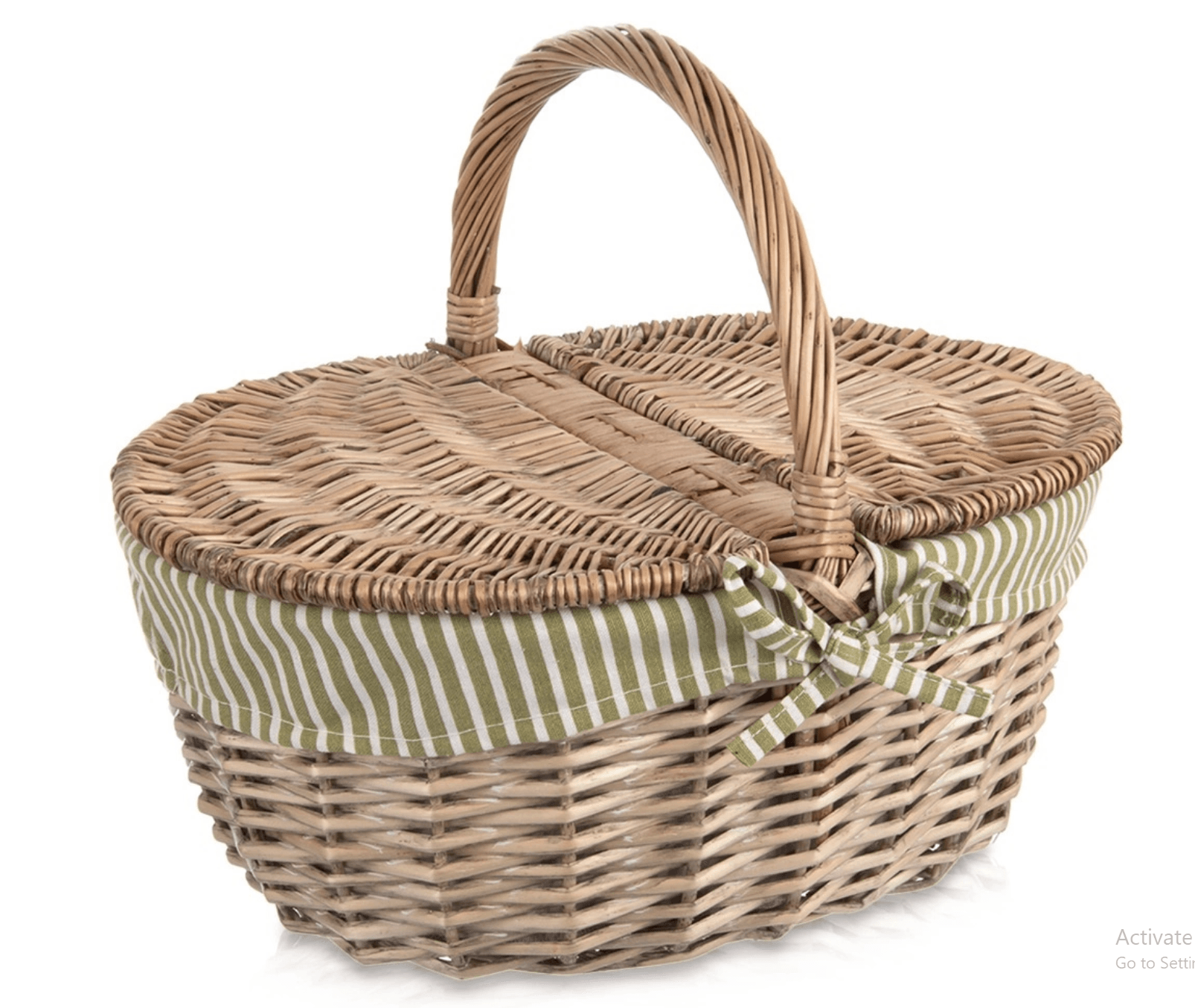 Coș de Picnic din Nuiele Naturale