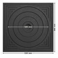 Plită din fontă masivă pentru s 530 x 560 mm, grosime 17 mm