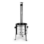 Set Sobă inox Ø 36 cm + Ceaun fontă 16 litri
