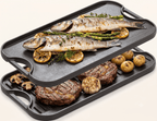 Set Duet 2 x Plită Tavă Grill Reversibilă din Fontă 51x26 cm