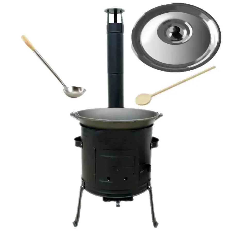 【なっお】①Fourleaf Base Soba cu ceaun fonta natur 10.8 l + accesorii - Efonta